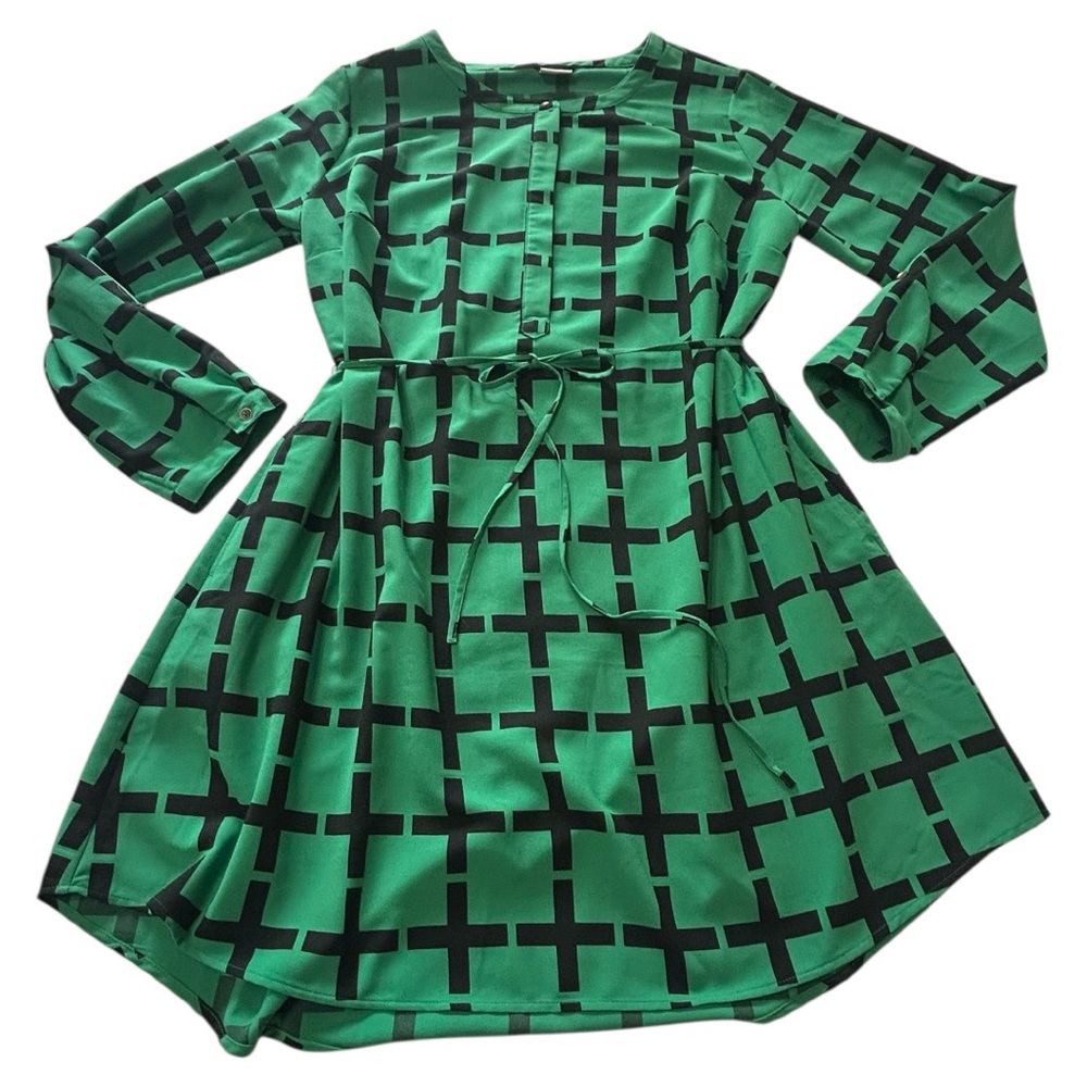 Merona Green and Black dress